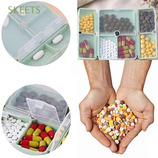 skeets tablet medicina caso cápsulas imán píldora caja contenedor divisor tapas split vitaminas caja plegable rejillas/multicolor