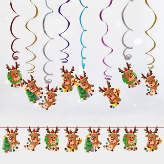 Sweetjohn1 adorno/banda De baño en Espiral Para decoración De árbol De navidad/papá Noel/navidad/fiesta/hogar/habitación/Festival (7)