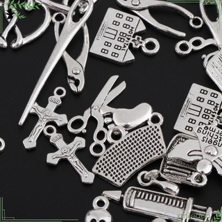 32Pcs Tibetan Silver Charm Pendant DIY Necklace Bracelet Jewelry Accessories
