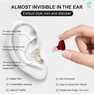 JCFS🔥Bens à vista🔥Mini oído interno Invisible dispositivo auditivo CIC Digital volumen amplificador de sonido ajustable