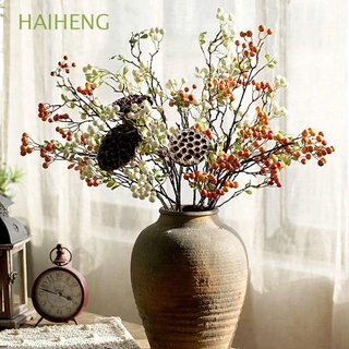 Haiheng navidad con hojas verdes ramas de bayas decoración de fiesta flores artificiales bayas artificiales/Multicolor