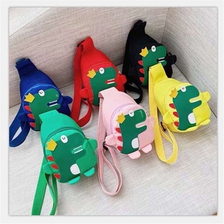 Belleza moda hombro pecho bolsas Casual dinosaurio de dibujos animados bolsas de la escuela niño niña preescolar niños lindo Oxford tela niños niño/Multicolor (6)