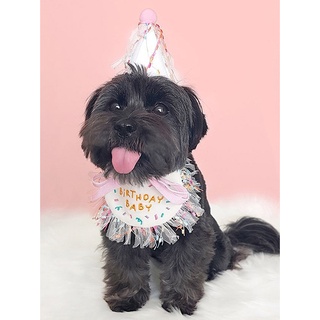 <COD> Lightweight Dog Cap Scarf Pets Party DIY Hat Tie Neckerchief Warm for Taking Photo (7)