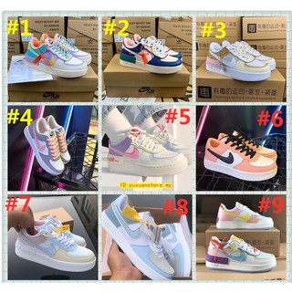 24H Enviar Artículo Kasut Macaron Little Daisy Nike Force 1 AF 1 Zapatilla De Deporte De Las Mujeres Bajo Tops Zapatos Planos