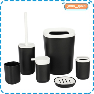 Youu_quan 6 piezas set De soporte De Plástico Para cepillo De dientes/tapa/jabón/cepillo De dientes