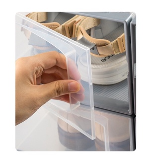 brackte caja de almacenamiento de zapatos de plástico transparente engrosada apilable caja de zapatos organizador tipo cajón contenedor para hombres mujeres (5)