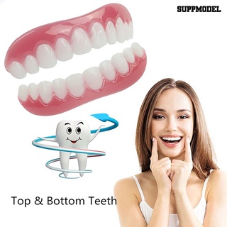sp dientes cosméticos de silicón para sonrisas/carillas dentales seguras de flexión superior inferior