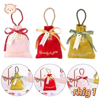 RHIG Party Supplies Drawstring Pocket Velvet Gift Packaging Candy Pouches Wedding Decoration Candy Box Coin Purse Handbag Candy Bag/Multicolor