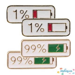 STYLING Gift Enamel Pins Men Women Brooch 1% Electricity Quantity Bag Accessories Buckle Jewelry Clothes Jewelry Cartoon Buckle Clothes Lapel Pin Badge