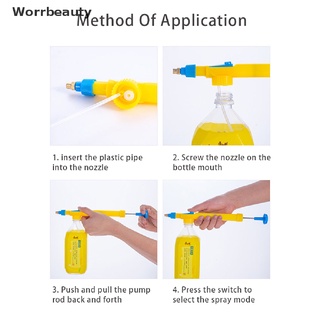 worrbeauty bomba de aire de alta presión pulverizador manual ajustable botella de bebida spray jardín herramienta co