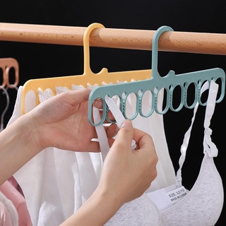 9 agujeros percha de ropa organizador de ahorro de espacio percha de secado de almacenamiento de ropa estantes multifunción Y2Y2 (7)