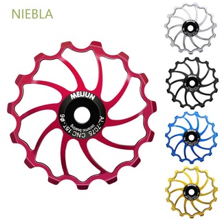 NIEBLA MTB Bearing Road Bike Rear Derailleur Guide Wheel Cycling Transmission Bicycle Parts Mountain Bike Aluminum Alloy Ceramics Guide Roller/Multicolor