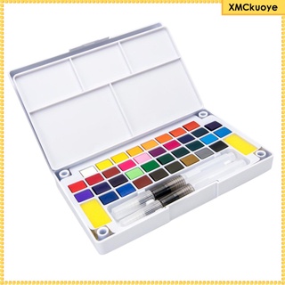 juego de pinturas acuarelas 24 colores pintura arte artista kit pincel paleta (4)