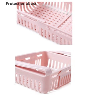 protectionubest refrigerador estirable organizador cajón cesta capa de almacenamiento de alimentos rack npq