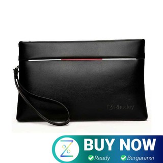 Rhodey Bag - cartera de cuero de mano (tamaño grande), color negro