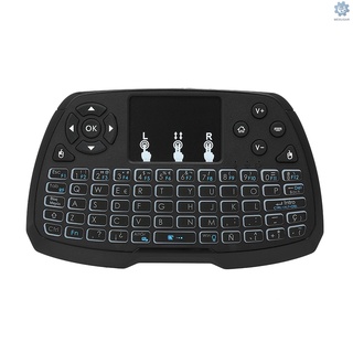 Q versión española retroiluminada GHz teclado inalámbrico Touchpad ratón de mano mando a distancia 4 colores retroiluminación para TV BOX Smart TV PC Notebook