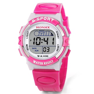 Impermeable niños niños Digital LED reloj deportivo niños alarma fecha reloj regalo fitwell