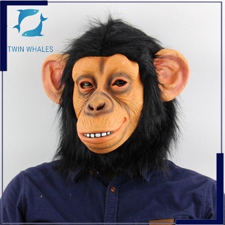 divertido mono de oreja grande halloween divertido animal capucha navidad orangután máscara