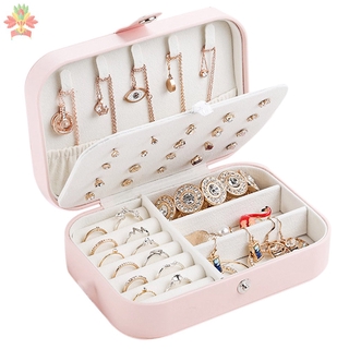 Caja de almacenamiento de joyas de viaje para mujeres, multifuncional, Simple, para anillos