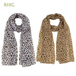 RHIG 2PCS Hot Tudung Muslim Printed Voile Leopard Shawl Women Chiffon Scarves Fashion Hajib Long Wide