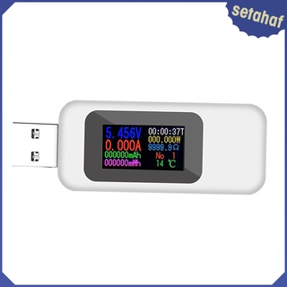 [setahaf] Medidor de alimentación USB tipo C 10 en 1, probador USB, voltímetro USB, 4-30 v medidor de voltaje amperímetro, Monitor Digital, corte