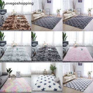 [Lovego] Alfombra Shaggy Tie-dye impreso de felpa piso esponjoso alfombra de área alfombra sala de estar alfombras
