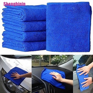 [Shengbinin] 5 piezas fabulosas gran paño azul de lavado de coche Auto cuidado de microfibra toallas de limpieza