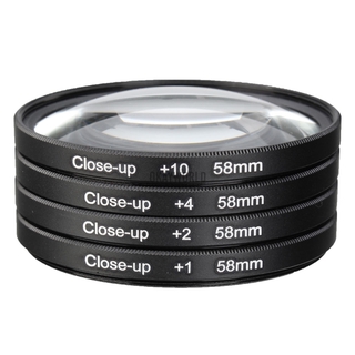 Kit de lentes de filtro Macro de cerca de 58 mm +1 +2 +4 +10 para Canon EOS 700D 650D 600D 550D 500D 1200D 1100D 100D Rebel T5i T4i lente