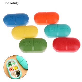 [habi] caja de pastillas dispensador de envases de medicina organizador de vitaminas 6 días caja de plástico.
