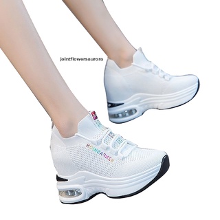 nuevo stock mujer plataforma zapatillas de deporte transpirable tejido malla antideslizante moda tenis casual caliente (1)