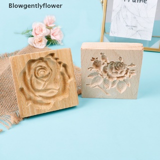 blowgentlyflower cortador de galletas provance rose cookie sello molde de madera sello decoración bgf (6)