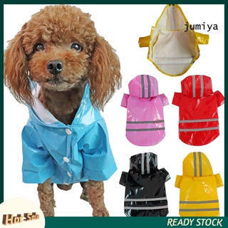 a-s perro reflectante impermeable impermeable teddy cachorro con capucha chaqueta abrigo ropa para mascotas