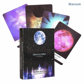 Waroom Moonology Oracle Tarot 44 Cartas Deck Completo Inglés Tarjeta Misteriosa Adivinación Familia Juego De Mesa