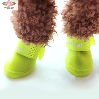 Waroom Hot Dog Boot impermeable antideslizante zapatos para mascotas bota perro cachorro (todo) (5)