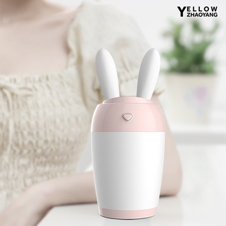 mini precioso conejo modelo ultrasónico frío mist maker colorido lámpara humidificador de aire