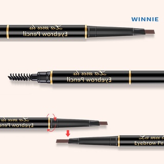 [winnie] lápiz de cejas de doble punta de rotación automática impermeable delineador de cejas maquillaje cosmético para el hogar (8)
