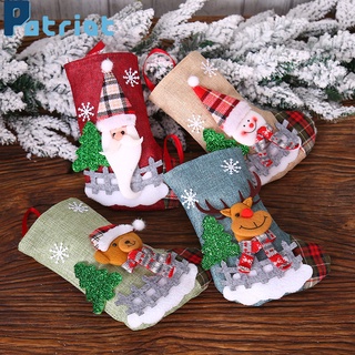 Calcetines de navidad regalos bolsas/Santa Claus caramelo regalos bolsa/árbol de navidad colgante decoración/regalos de navidad niños