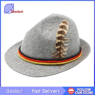 [precio De actividad] adultos Oktoberfest sombrero bávaro cerveza alemana disfraz Cosplay sombrero gris claro (4)
