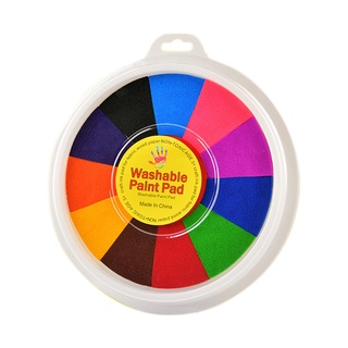 *_*fupopo 12colors diy almohadilla de tinta sello dedo pintura artesanía cardmaking grande redondo para niños