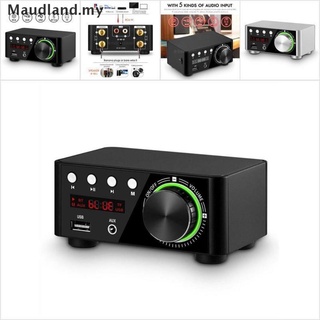 Maudland: amplificador de potencia Bluetooth 5.0 USB Mini reproductor de música estéreo para casa, coche, Audio, Amp MY (9)