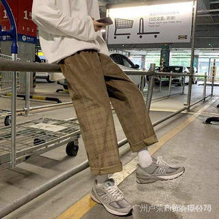 Sal De Los Hombres Pantalones De Pierna Ancha Recta Suelta Ancho De La Calle Desgaste ins Estilo Hong Kong Casual Pantalón