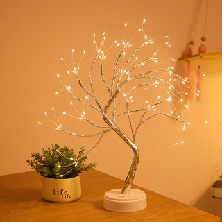 [9.11] forma de árbol led luces de la lámpara de la luz de noche festiva árbol artificial pantalla táctil