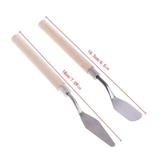 love* 2Pcs Stainless Steel Palette Knife Spatula Scraper for Mixing Art Oil Painting