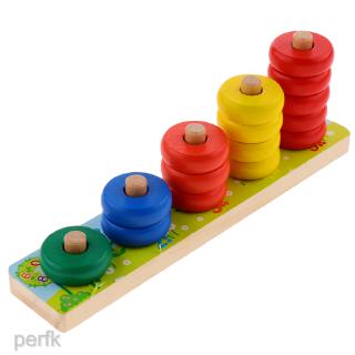 arco iris de madera calcula anillos círculo apilamiento bloques juguetes educativos regalos
