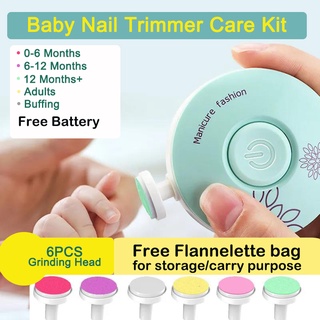 bebé recortadora de uñas kit de cuidado de manicura pedicura multifuncional eléctrico seguro cortador de uñas