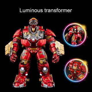 Figuras figuras figuras de Iron Man Hulk con luz Led Mainan Transformers Anime acción Ironman Transformers Figura Figura (1)