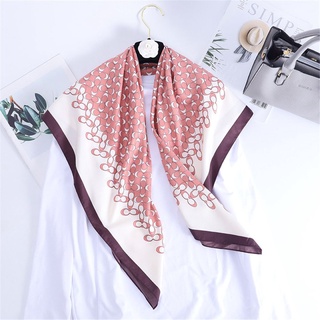 FUNDID Gift Square Scarf Long Shawl Silk Scarf Twill Fashion Female Girl Soft Decoration Accessories/Multicolor (6)