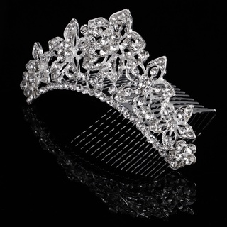 10Mk cristal Rhinestone boda diadema peine Tiara pelo corona novia desfile de baile