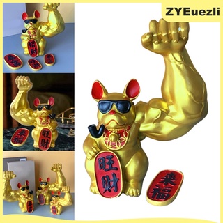 figura de gato de brazo gigante fengshui bienvenido gato escultura oficina decoración interior (3)