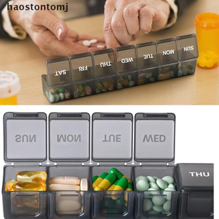 haos weekly pill organizer daily cases xl box almacenamiento vitaminas 7 días portátil viaje.